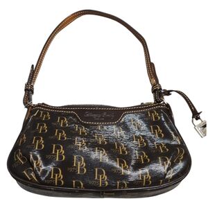 Dooney & Bourke Brown and Gold Shoulder Bag